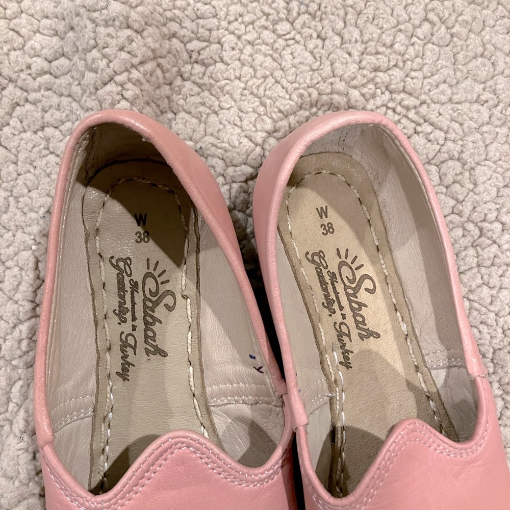 SABAH ROSA PINK LEATHER SHOES WOMEN SIZE 38 - Women Size 7 - Picture 5 of 6